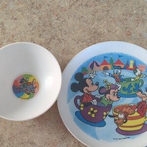 Disney Teacup Ride Plate and Bowl Set